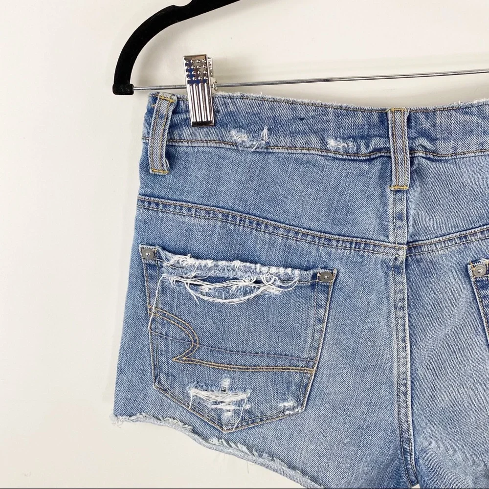 American Eagle Distressed and Destroyed Jean Shorts Size 2